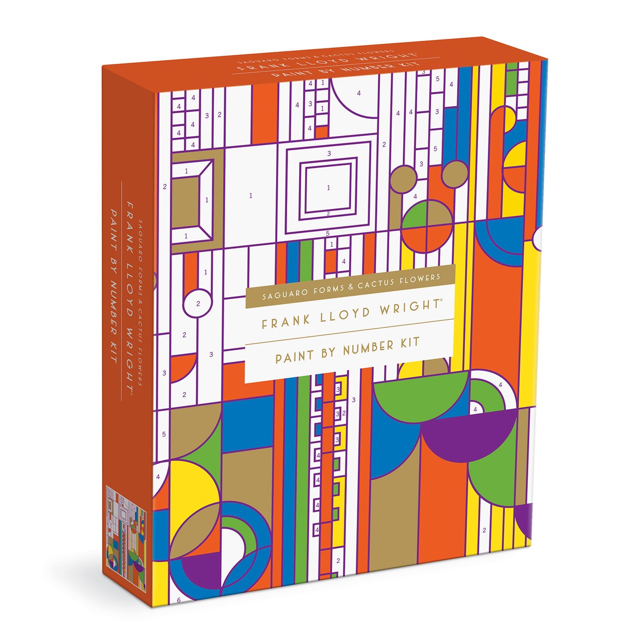 Chronicle Books Paint By Number Kit, Frank Lloyd Wright Saguaro Forms & Cactus Flowers Kit